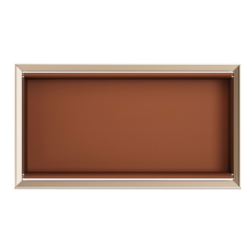 Soft Close Leather Basket - Champagne Gold