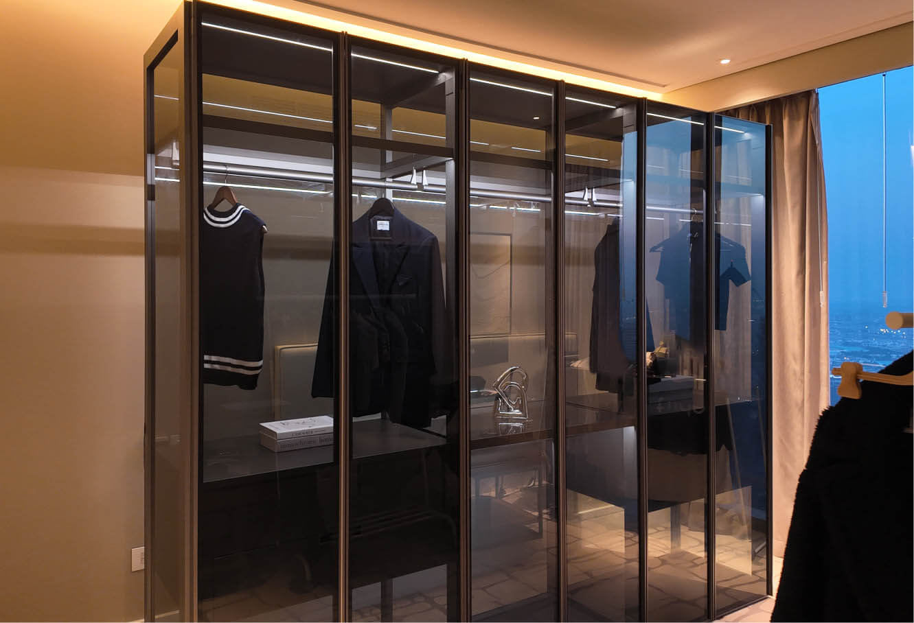 Dark Glass Closet 