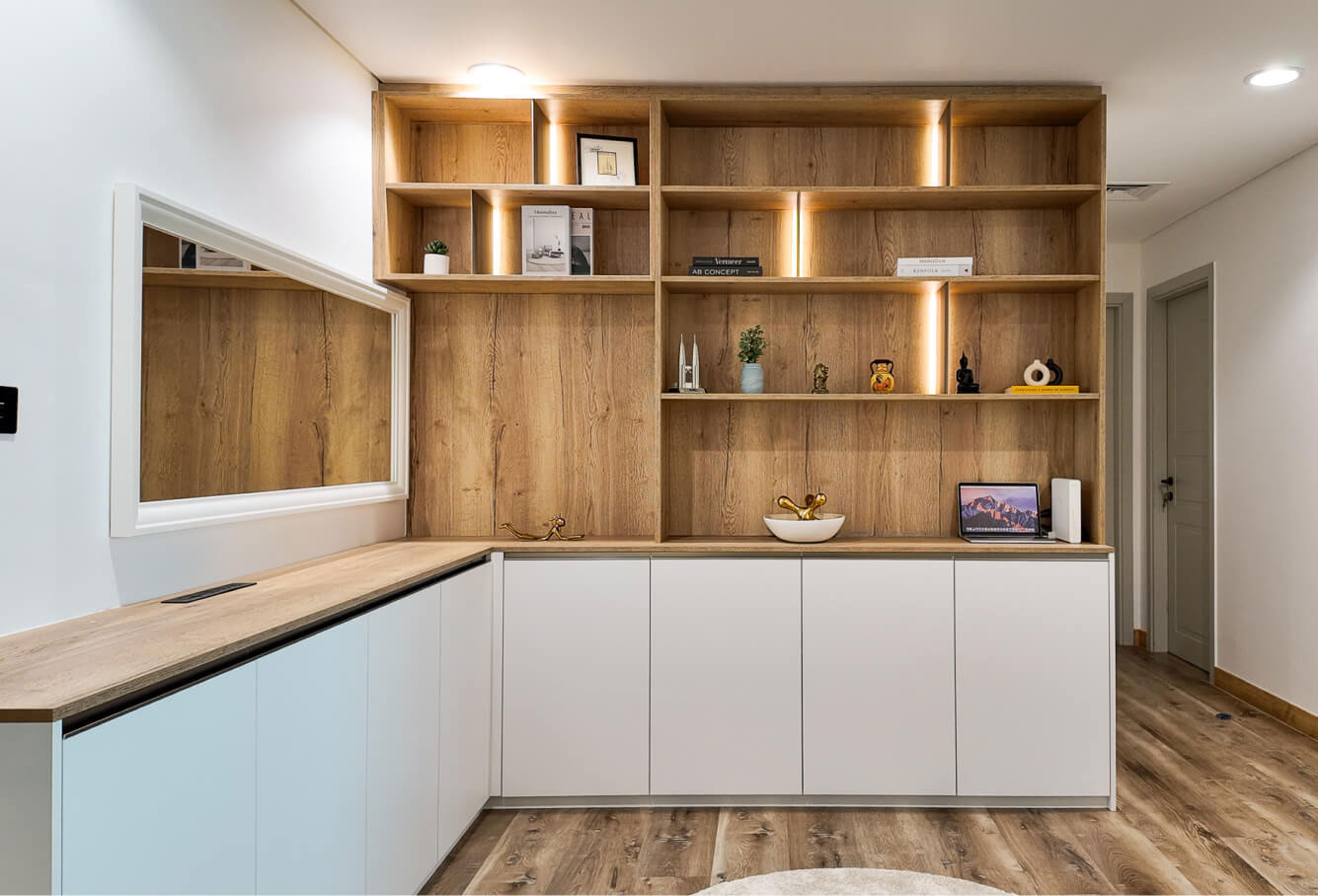 Wooden Open Shelves