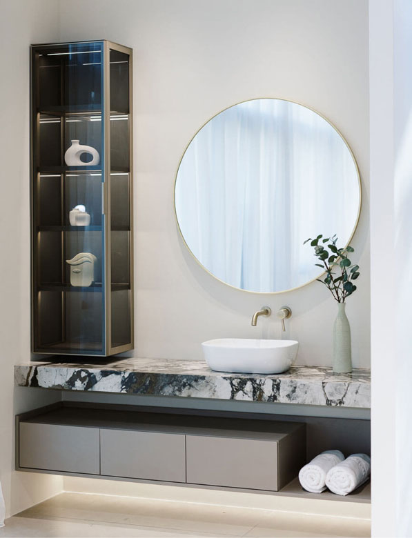 Open Dark Glass Closet 